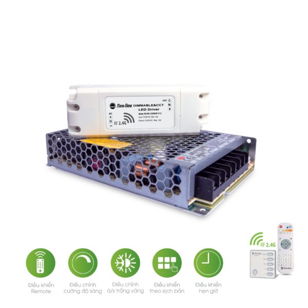 Bộ nguồn LED dây Rạng Đông DIM+CCT_RF