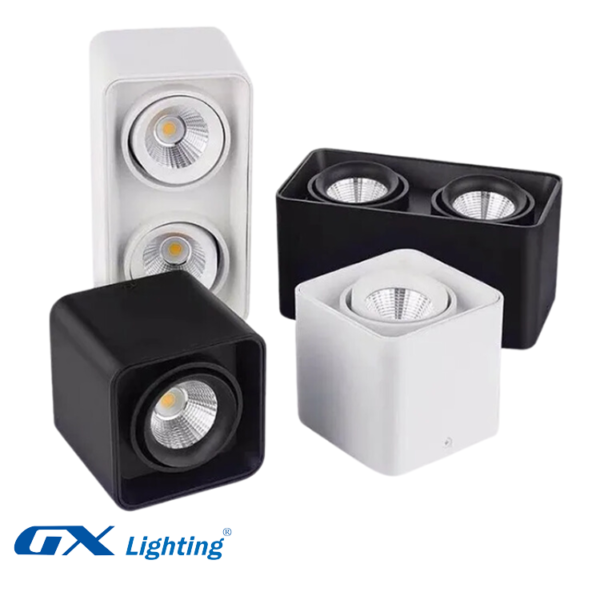 Đèn Led Ống Bơ Vuông Đơn GX-OBV-2x12W